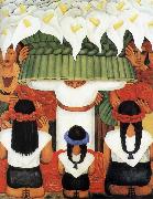 Diego Rivera The Feast of Flower oil painting